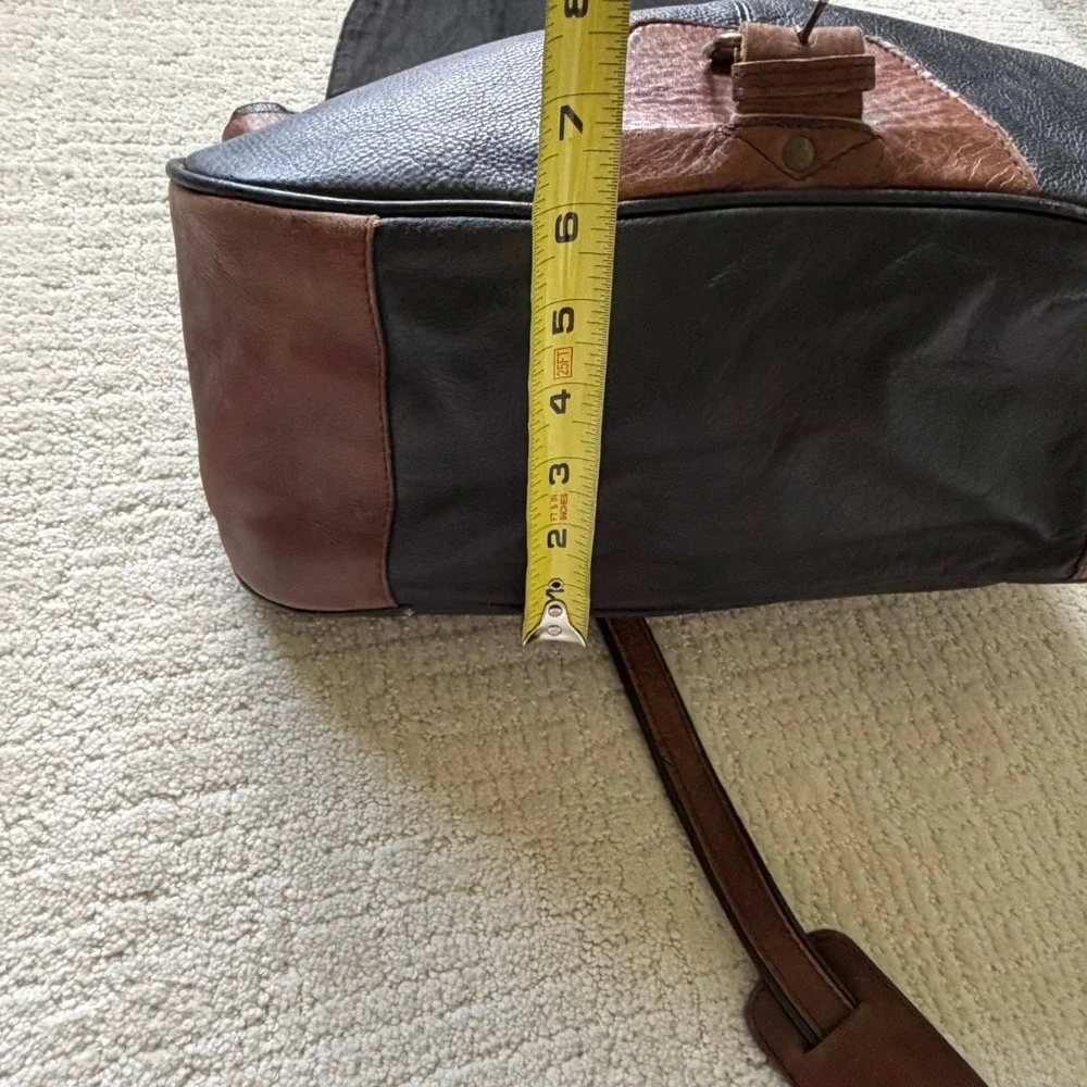 Wilsons Leather Messenger Bag Brown Black Leather Crossbody Satchel Laptop Bag